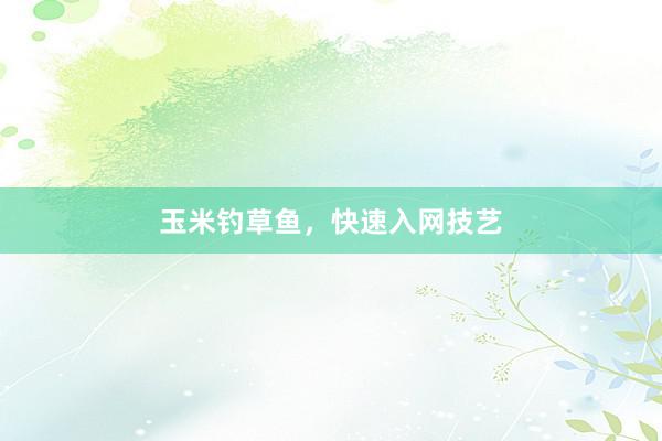 玉米钓草鱼，快速入网技艺
